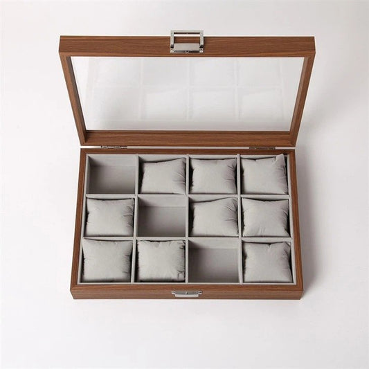 Boîte à Montres en Bois - 12 Slots Élégance & Sécurité au Maroc