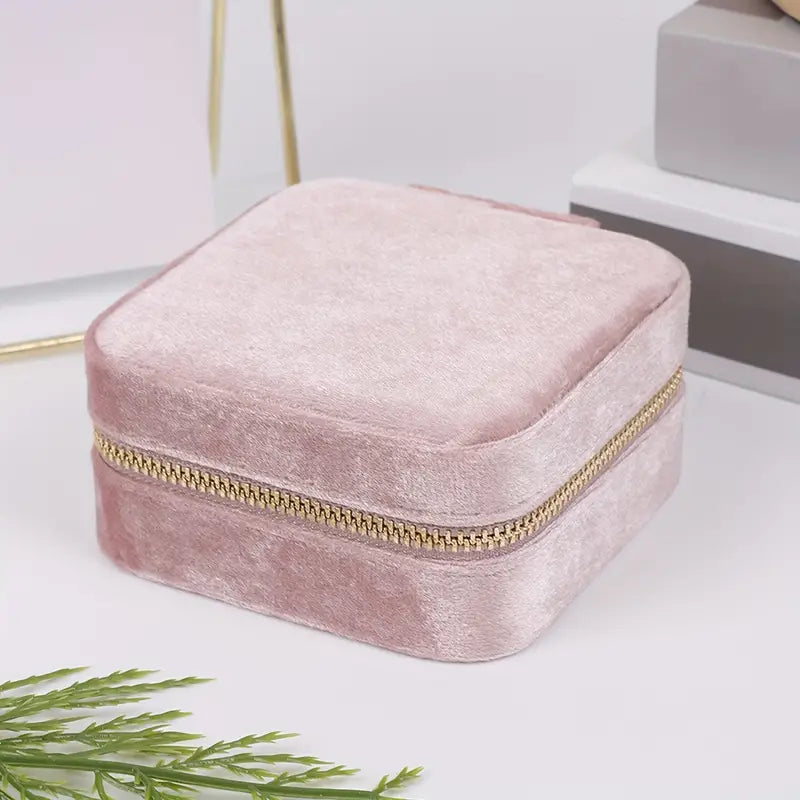 Boîte à Bijoux en Velours pour Femme – Organisateur Élégant et Pratique
