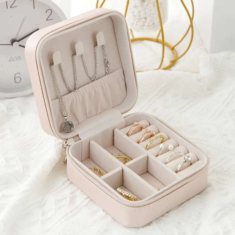 Boîte à Bijoux de Voyage en Cuir – Rangement Élégant et Sécurisé pour Vos Bijoux
