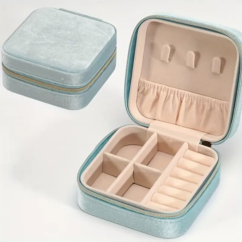 Boîte à Bijoux en Velours pour Femme – Organisateur Élégant et Pratique