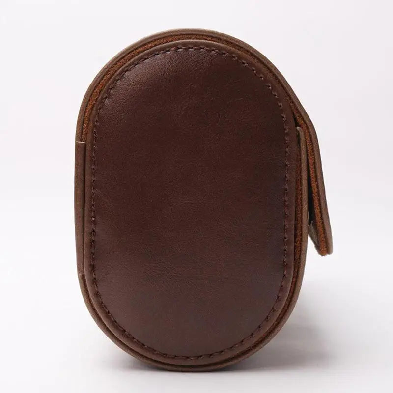 Étui de Voyage pour 3 Montres – Design Élégant en Cuir Marron