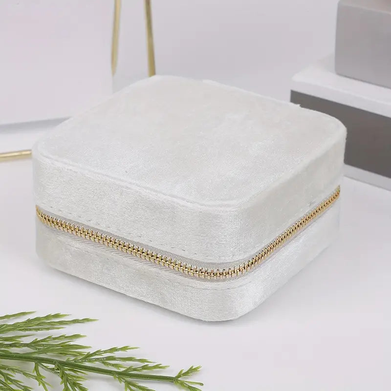 Boîte à Bijoux en Velours pour Femme – Organisateur Élégant et Pratique