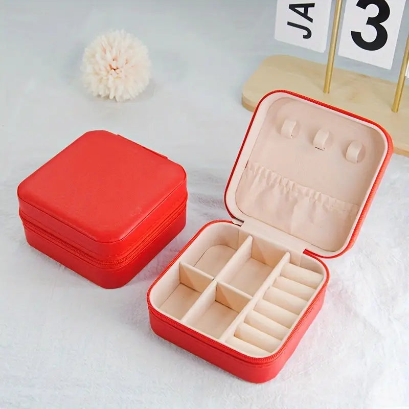 Boîte à Bijoux de Voyage en Cuir – Rangement Élégant et Sécurisé pour Vos Bijoux