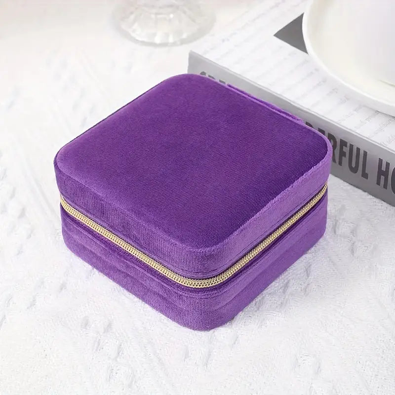 Boîte à Bijoux en Velours pour Femme – Organisateur Élégant et Pratique