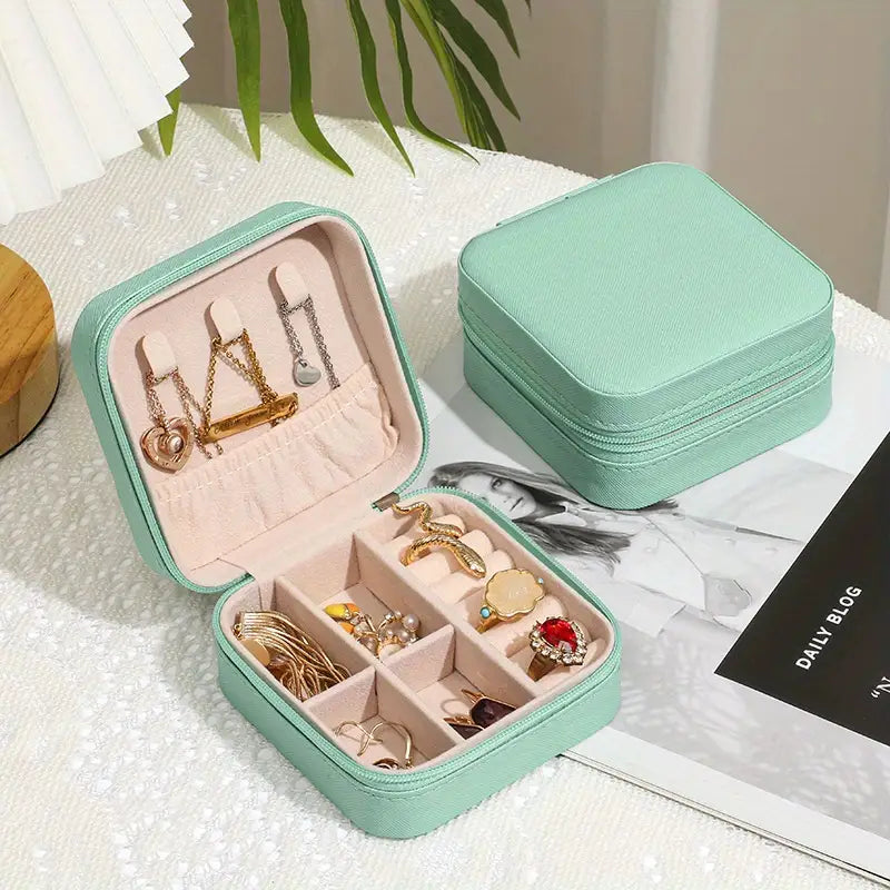 Boîte à Bijoux de Voyage en Cuir – Rangement Élégant et Sécurisé pour Vos Bijoux
