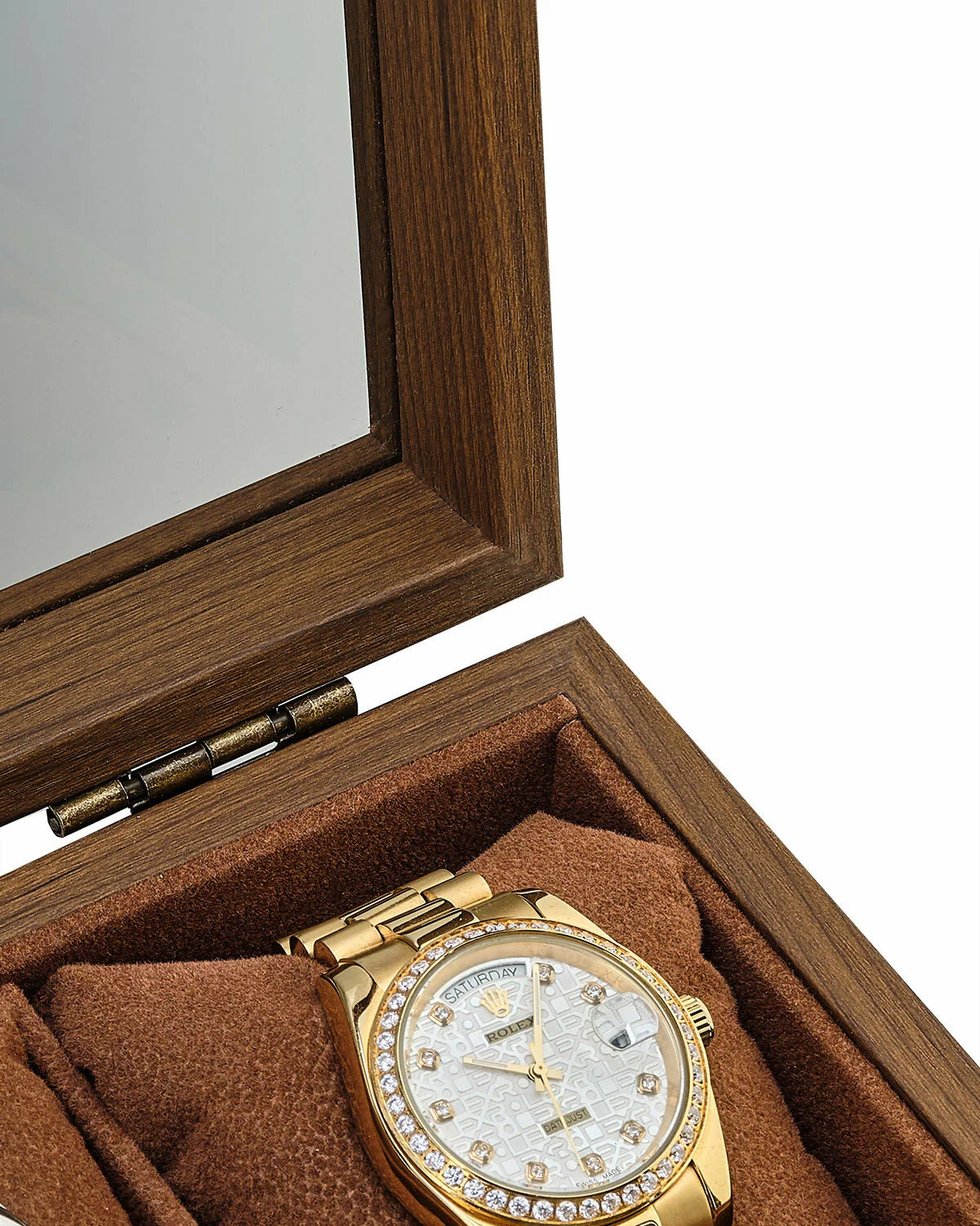 Boîte à Montres en Bois – Capacité 8 Montres – Couvercle en Verre Transparent