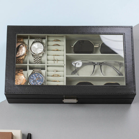 Coffret de Rangement Luxe – Pour Montres, Lunettes et Bijoux
