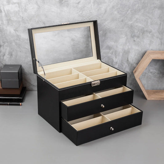 Boîte de Rangement Lunettes - 18 Places | Sécurité & Élégance Maroc