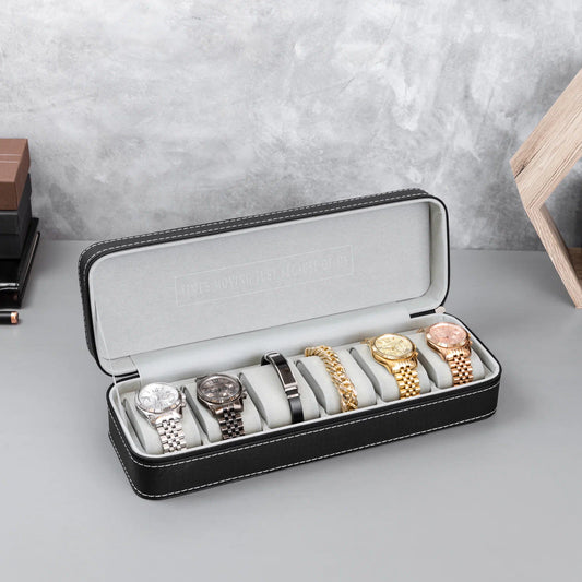 Coffret à Montres 6 Emplacements – Vitrine et Étui de Voyage Maroc