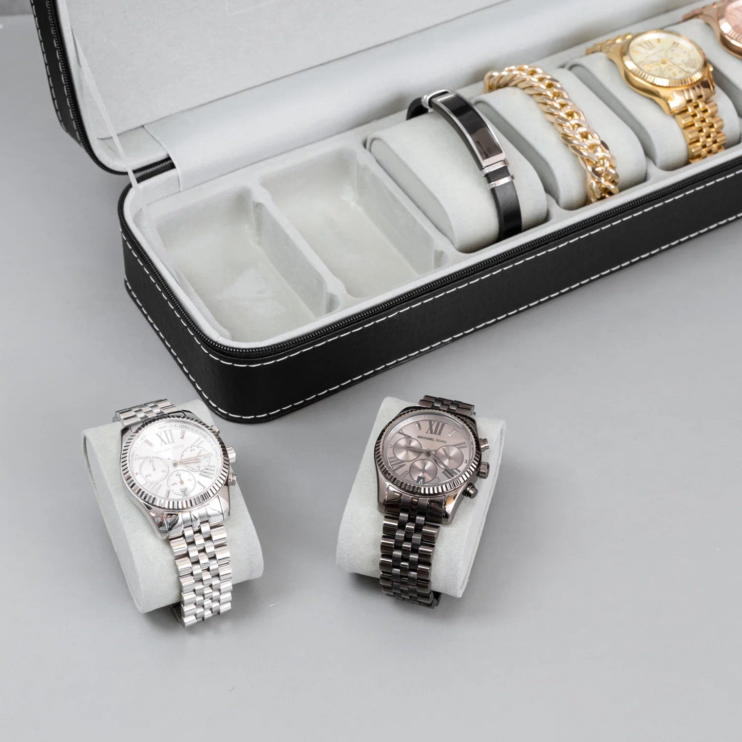 Coffret à Montres 6 Emplacements – Vitrine et Étui de Voyage Maroc