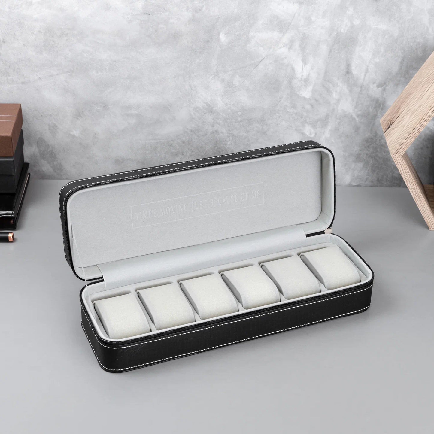Coffret à Montres 6 Emplacements – Vitrine et Étui de Voyage Maroc