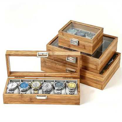 Boîte à Montres en Bois – Rangement Élégant et Protection pour 6 Montres