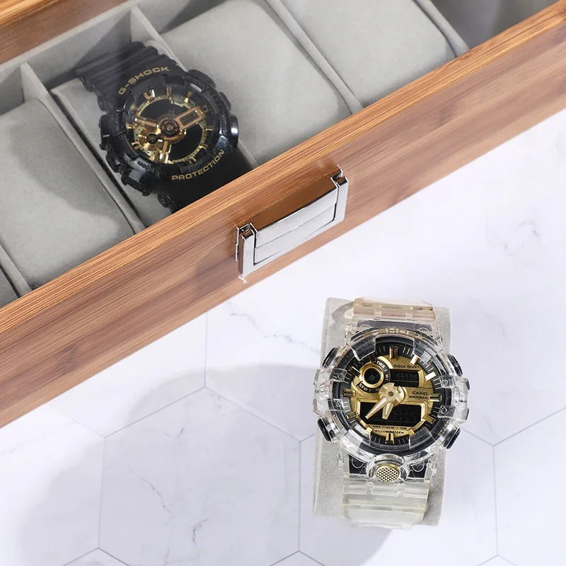 Boîte à Montres en Bois – Rangement Élégant et Protection pour 6 Montres