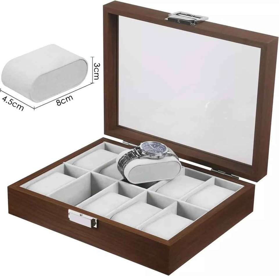 Boîte à Montres en Bois - 10 Emplacements | Élégance au Maroc