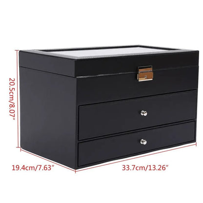 Coffret Montres & Bijoux 3 Niveaux - Luxe et Organisation au Maroc