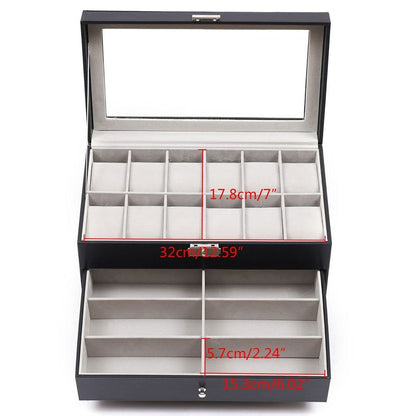 Coffret Montres & Bijoux 3 Niveaux - Luxe et Organisation au Maroc