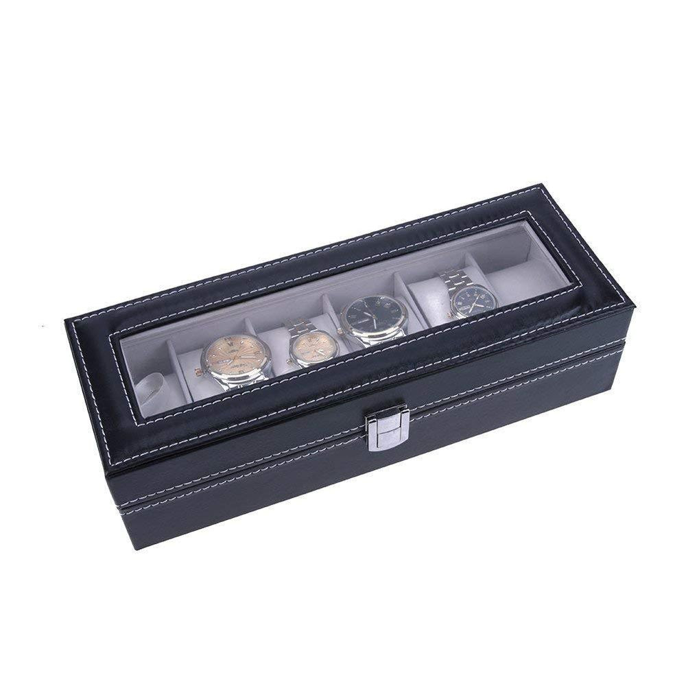 Boîte à Montres en Cuir de Luxe 12-20-24 Emplacements