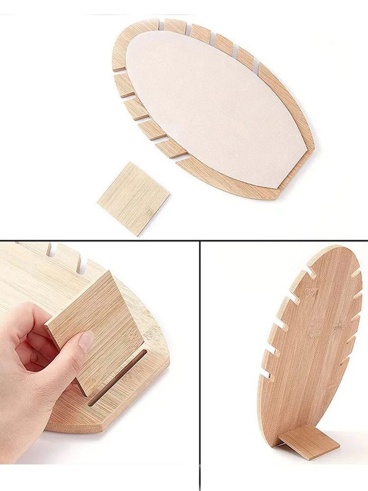 Présentoir à Colliers en Bois Bambou – Support Bijoux Élégant et Durable au Maroc