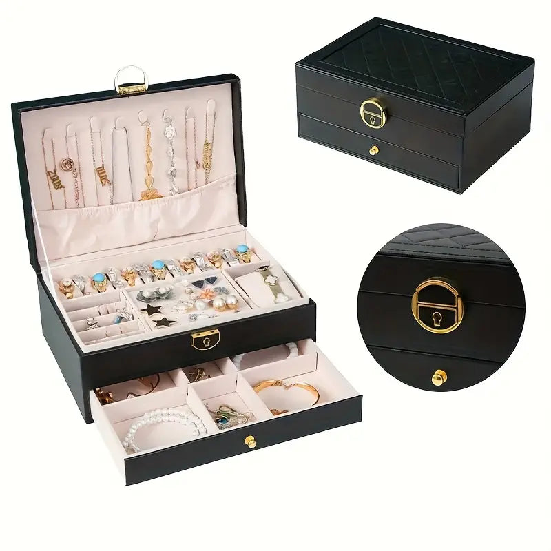 Coffret à Bijoux Rangement Élégant et Pratique pour Femme