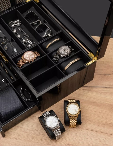 Coffret en Bois à Deux Niveaux Pour Montres, Bijoux et Plus au Maroc