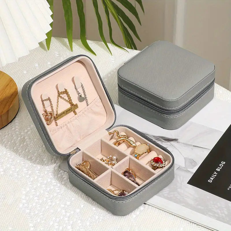 Boîte à Bijoux de Voyage en Cuir – Rangement Élégant et Sécurisé pour Vos Bijoux
