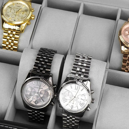 Coffret Montres et Bijoux en Cuir Noir - Luxe et Praticité pour Tous au Maroc