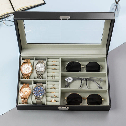 Coffret de Rangement Luxe – Pour Montres, Lunettes et Bijoux