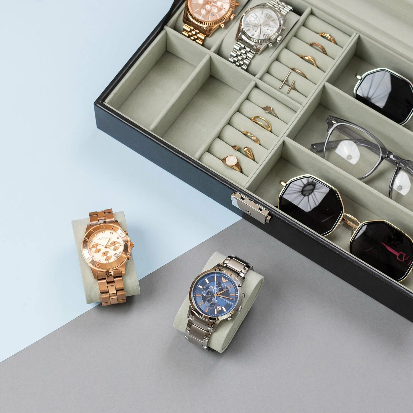 Coffret de Rangement Luxe – Pour Montres, Lunettes et Bijoux