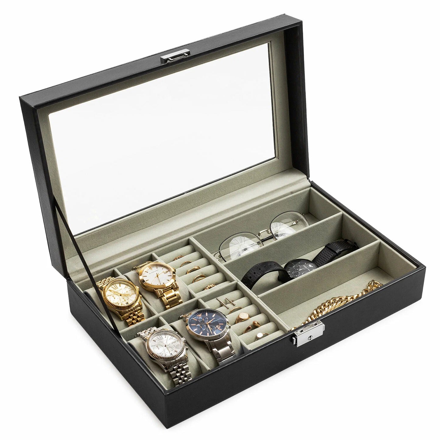 Coffret de Rangement Luxe – Pour Montres, Lunettes et Bijoux