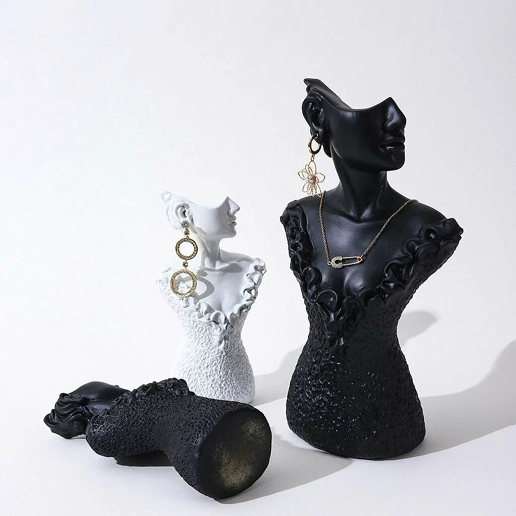 Support à Bijoux Noir – Exposition Chic pour Colliers et Boucles