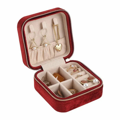 Boîte à Bijoux en Velours pour Femme – Organisateur Élégant et Pratique