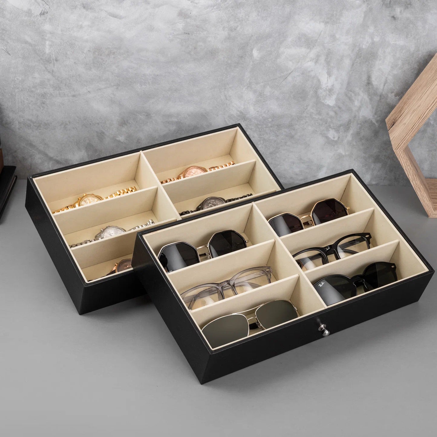Boîte de Rangement Lunettes - 18 Places | Sécurité & Élégance Maroc