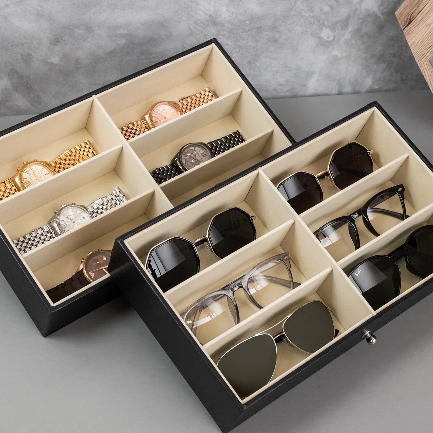 Boîte de Rangement Lunettes - 18 Places | Sécurité & Élégance Maroc