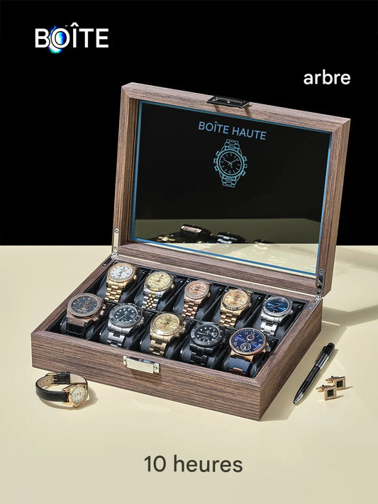 Coffret à Montres Élégant – Rangement Sécurisé et Raffiné