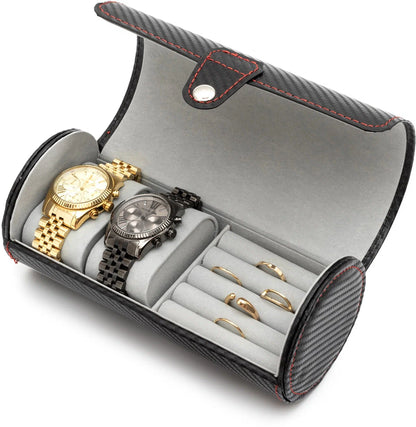 Coffret Montres & Bijoux Luxe – Organisateur Élégant Noir