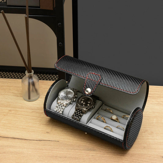 Coffret Montres & Bijoux Luxe – Organisateur Élégant Noir